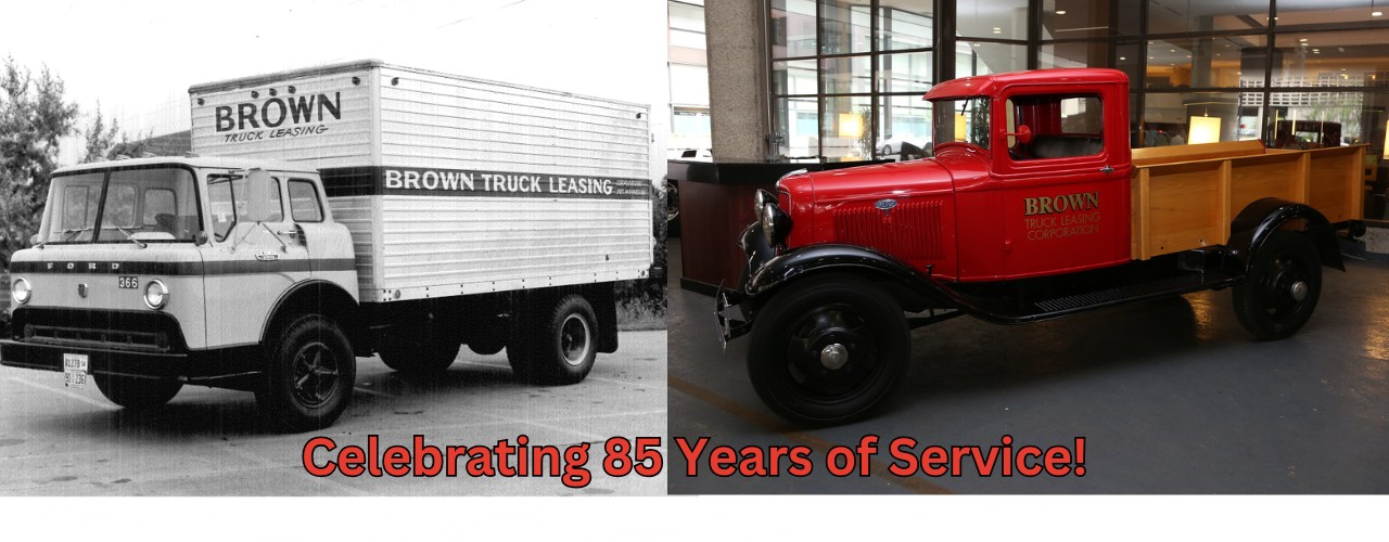 Brown NationaLease historical trucks - Truck leasing and rental in Des Moines,  Iowa